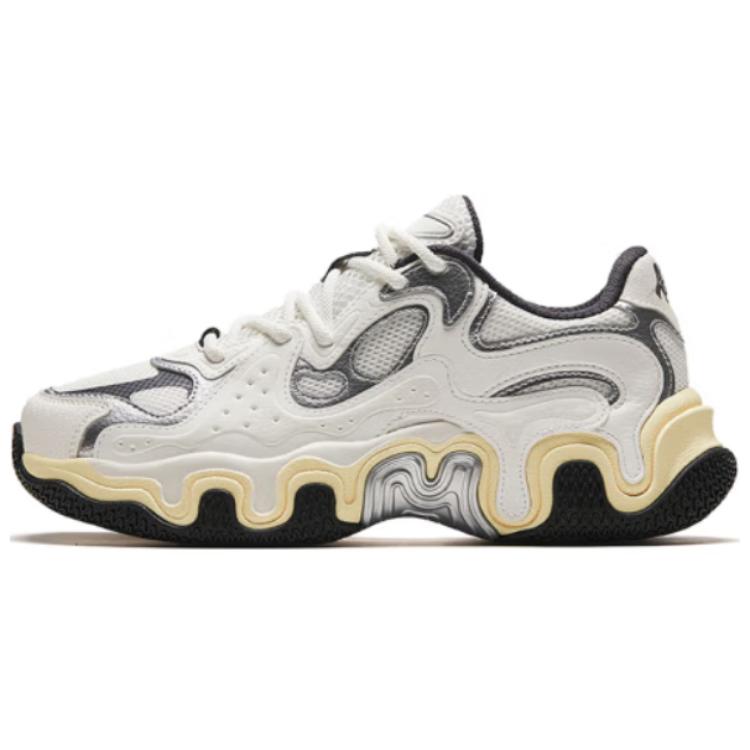 Кроссовки женские ANTA Shock Absorbers Slip Resistant Low Top серебристые, 36 EU