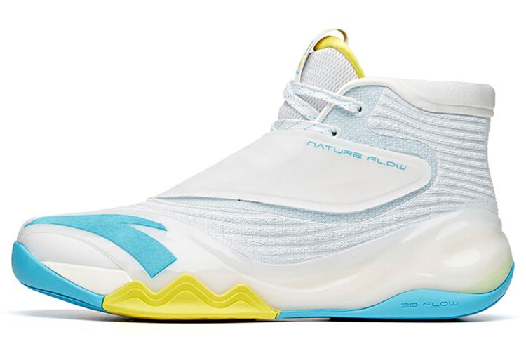 Баскетбольные кроссовки мужские Anta KT6 Thompson белые, синие, жёлтые, 44.5 EU