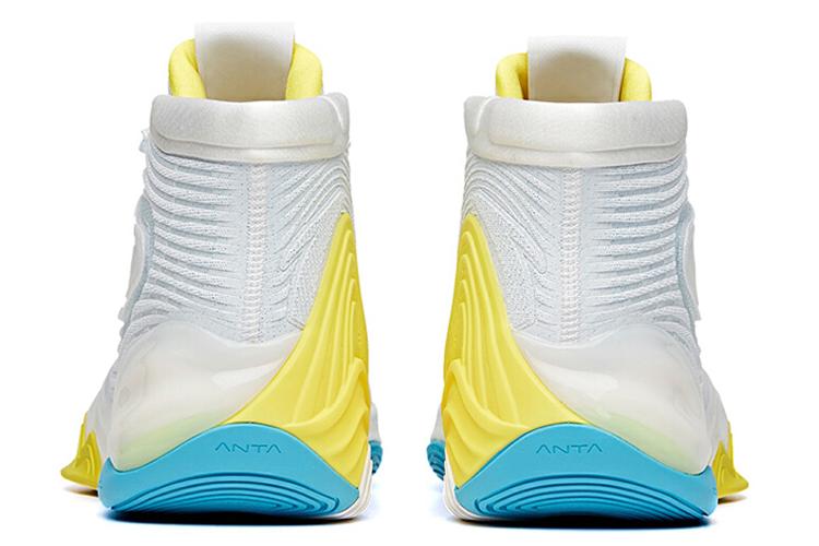 Баскетбольные кроссовки мужские Anta KT6 Thompson белые, синие, жёлтые, 44.5 EU