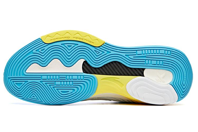 Баскетбольные кроссовки мужские Anta KT6 Thompson белые, синие, жёлтые, 44.5 EU