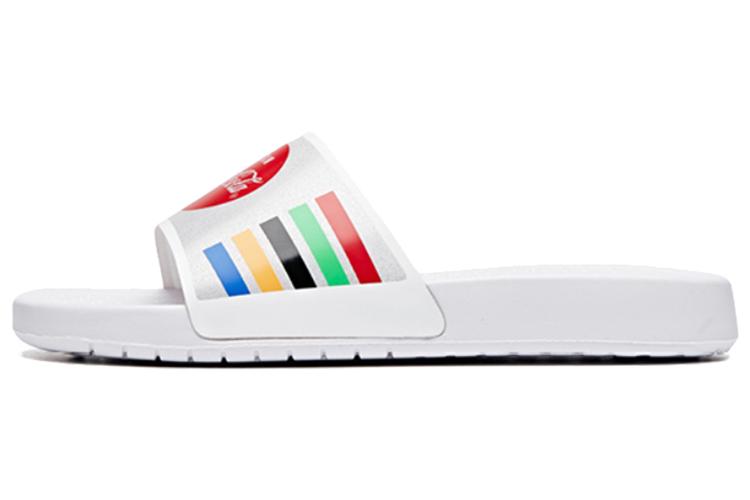 Шлепанцы женские Coca Cola x Anta белые с красными акцентами, 35.5 EU