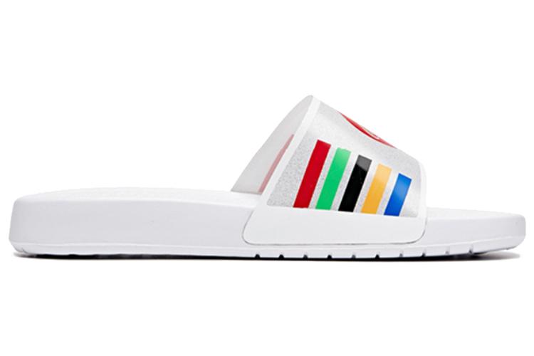 Шлепанцы женские Coca Cola x Anta белые с красными акцентами, 35.5 EU