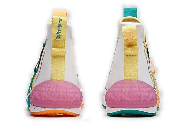 Кроссовки мужские ANTA Gotenks высокие противоскользящие, белый и зелёный, 45 EU