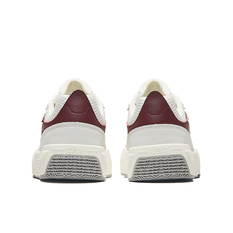 Кеды женские Anta C37 ivory white/sand gray/deep red-1, 35.5 EU