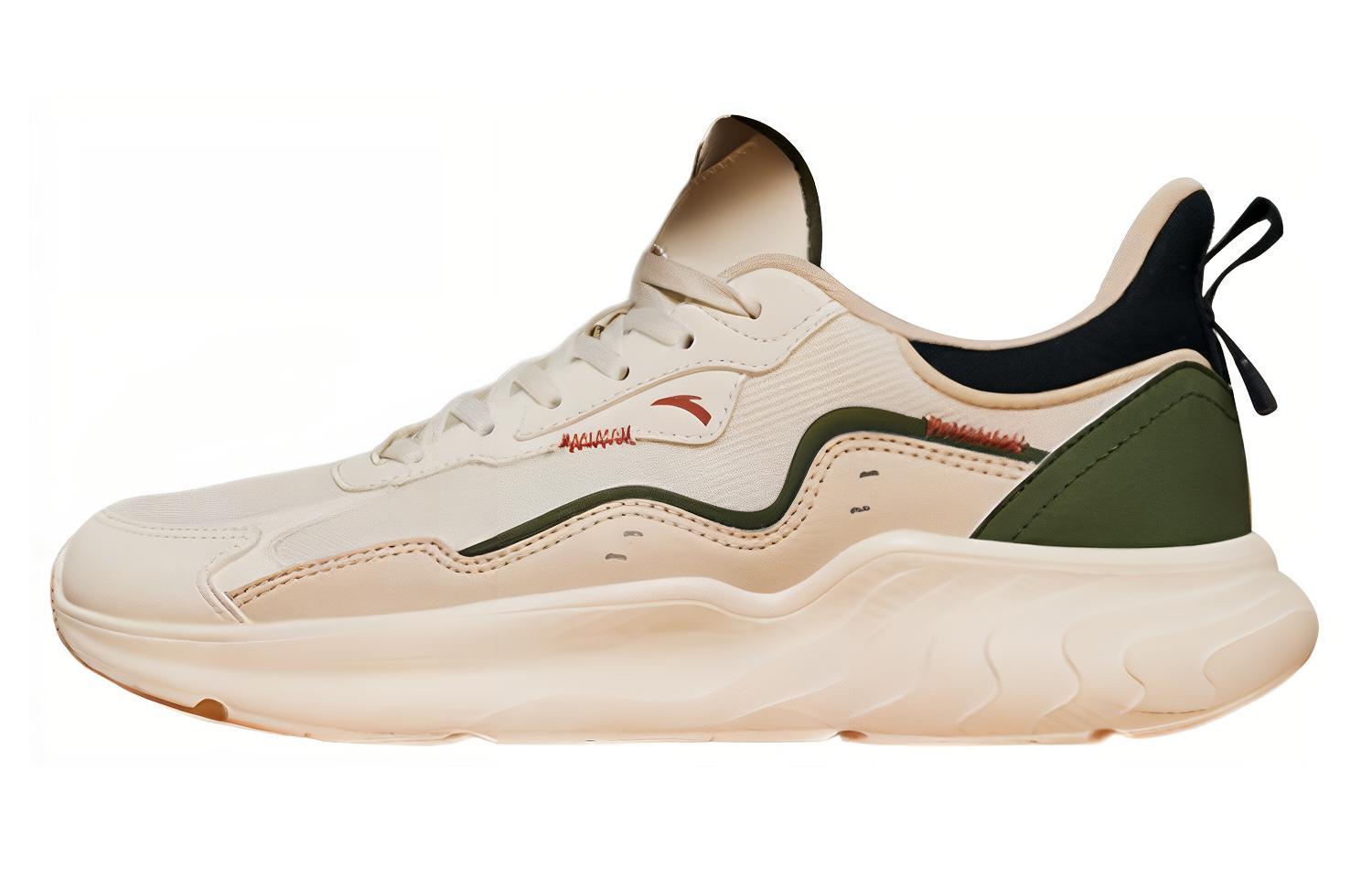 Кроссовки мужские ANTA The City Slip Resistant бежево-зелено-белые, 39 EU