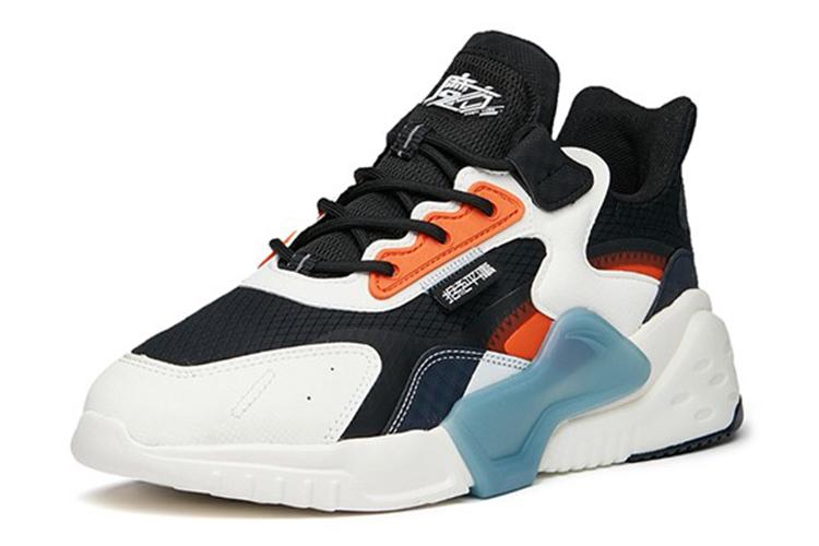 Кроссовки мужские Anta 112148808-2 чёрно-белые с оранжевыми вставками, 41 EU