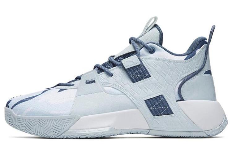 Кроссовки мужские ANTA Speedy 2 мид-топ антискользящие синие и белые