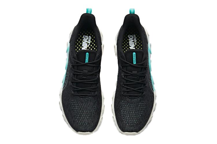 Кроссовки мужские ANTA 111935586R-1 черные/неоново-зелёные/слоновая кость