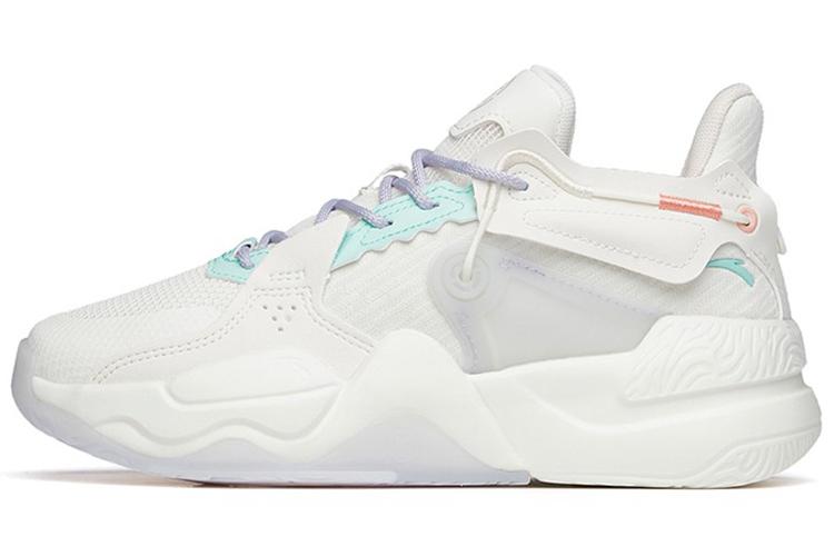 Кеды женские ANTA Life Collection 122218083-2 бело-фиолетово-зелёные