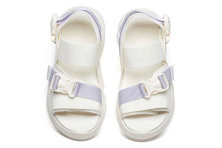 Сандалии женские Anta 922226966-2 белые и фиолетовые, 39 EU
