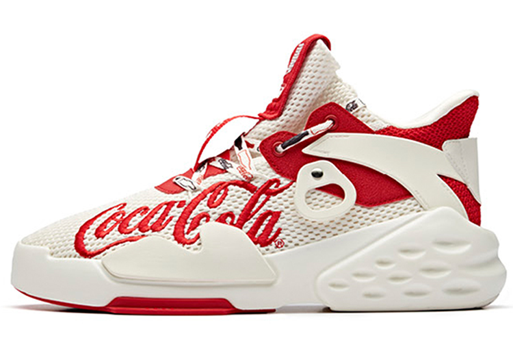 Кроссовки мужские Coca Cola x ANTA Bastard Mid Top красные и белые