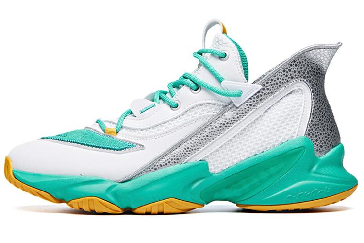 Кроссовки мужские Anta Player 2 Mid-Top белые и зелёные