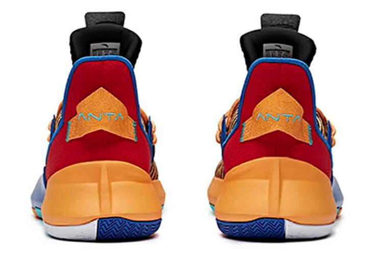 Кроссовки мужские ANTA Airspace 2 черные, желтооранжевые, университетский красный, 43 EU