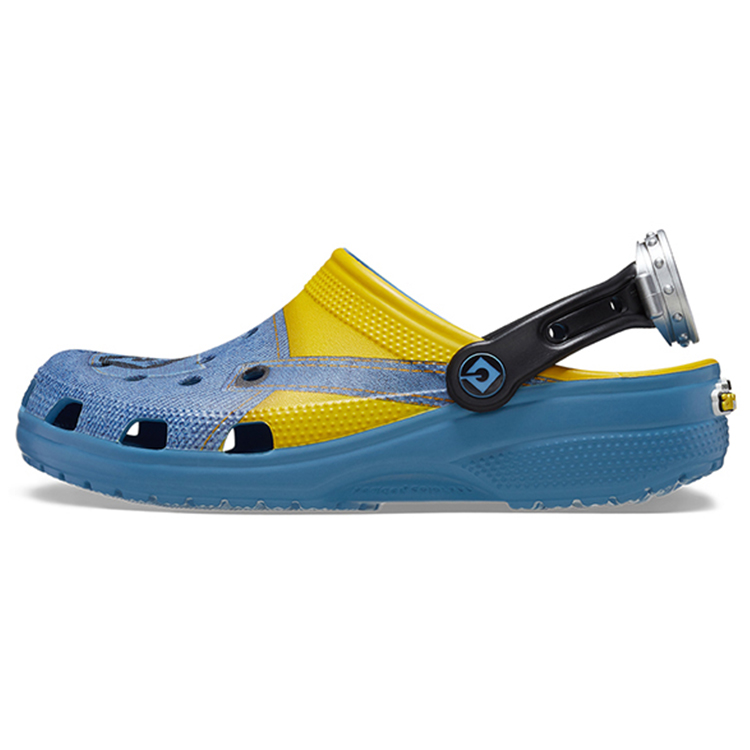 Шлепанцы унисекс Crocs Classic Clog Minions, blue yellow, 37-38 EU