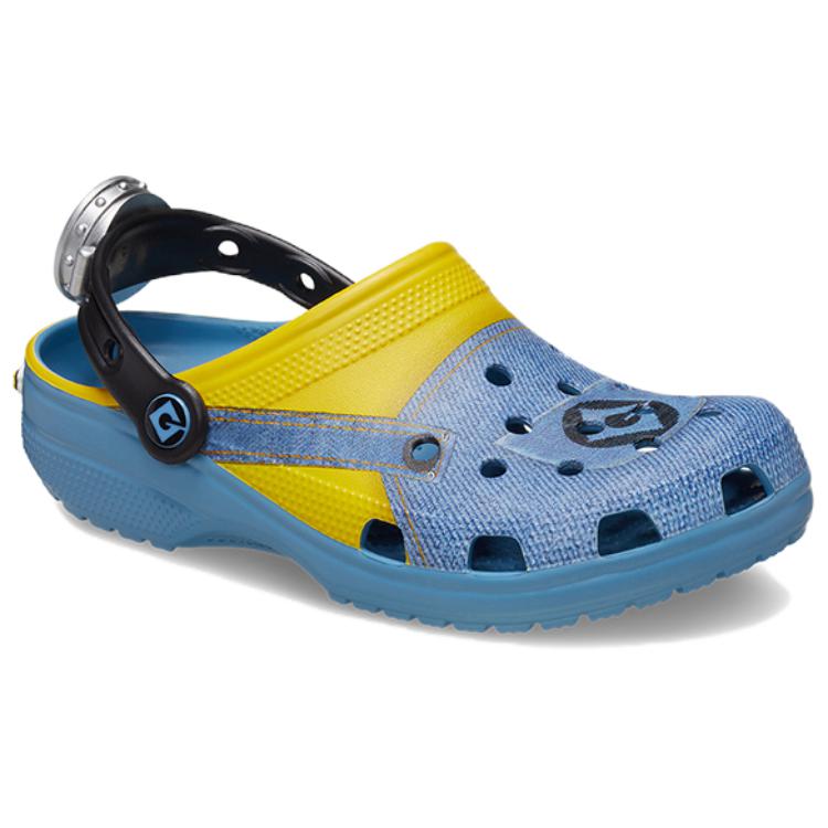 Шлепанцы унисекс Crocs Classic Clog Minions, blue yellow, 37-38 EU