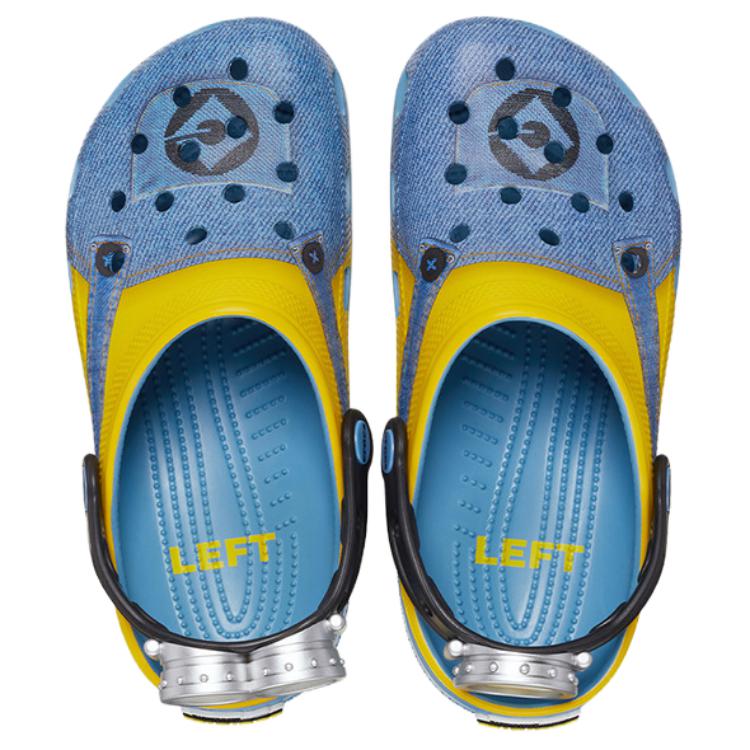 Шлепанцы унисекс Crocs Classic Clog Minions, blue yellow, 37-38 EU