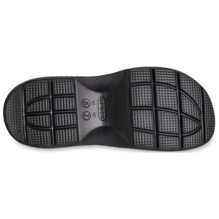 Шлепанцы унисекс Crocs Stomp Wrap-toe Slippers черные, 36-37 EU