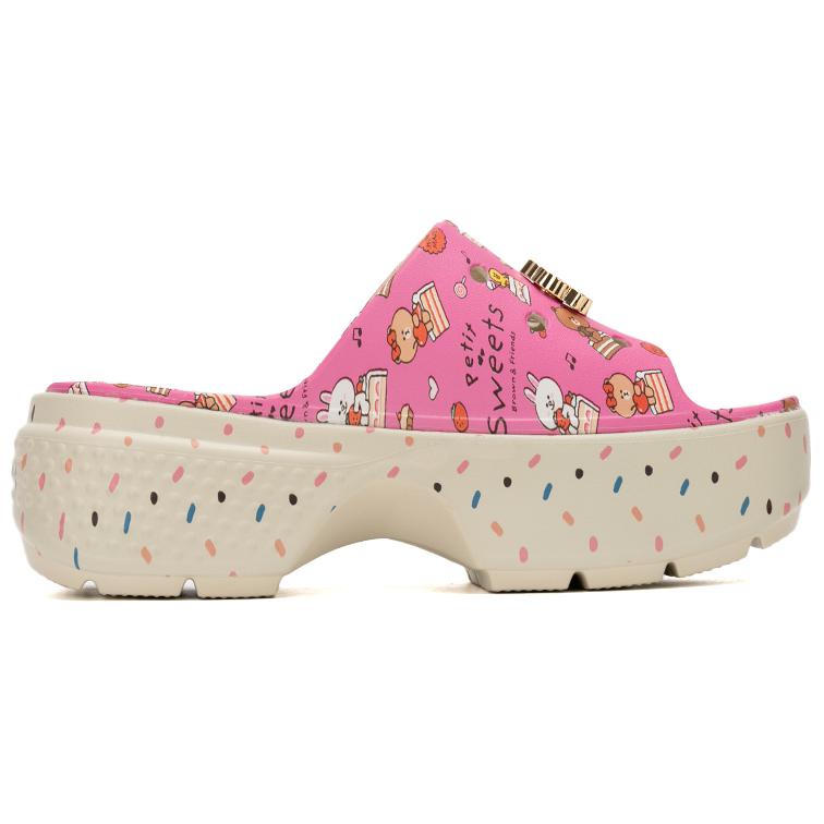 Шлепанцы унисекс Crocs Stomp Slide Line Friends, розовые, 41-42 EU