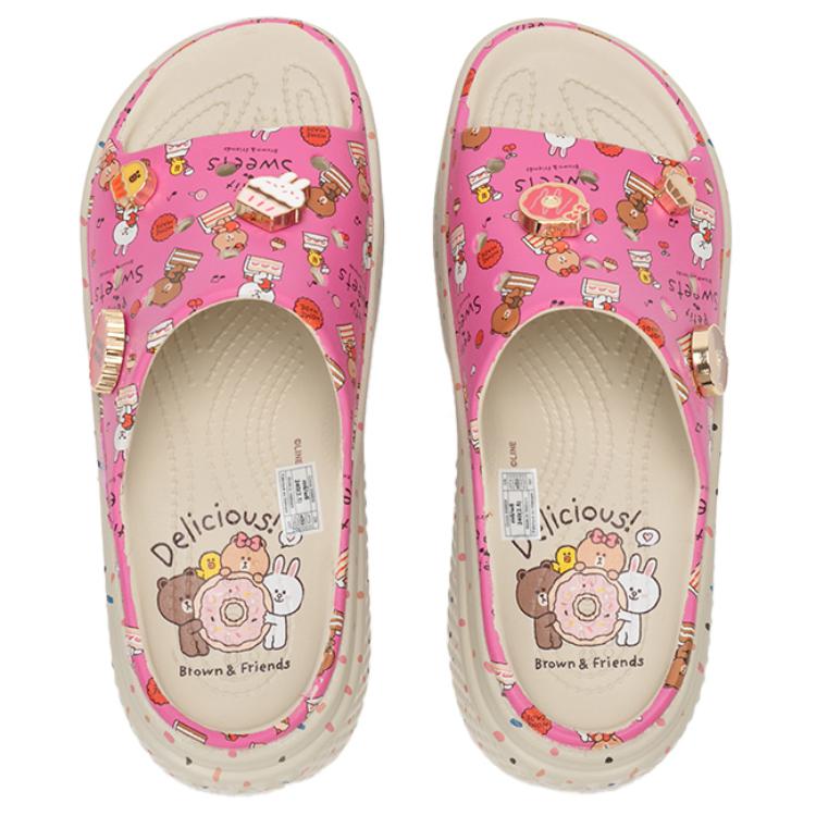 Шлепанцы унисекс Crocs Stomp Slide Line Friends, розовые, 41-42 EU