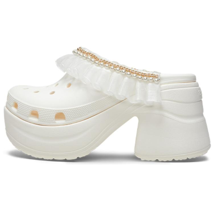 Шлепанцы женские Crocs 210689-0WV белые, 37-38 EU