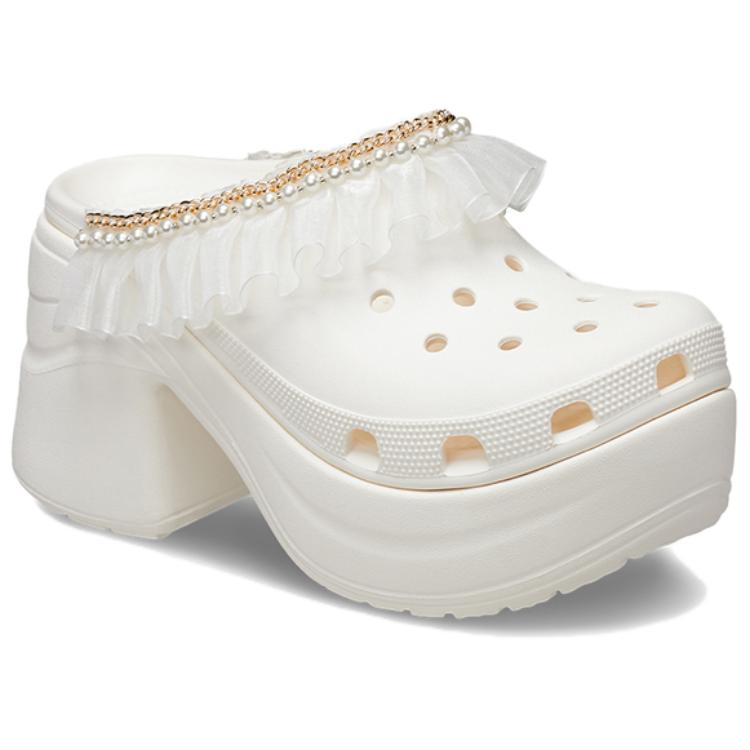 Шлепанцы женские Crocs 210689-0WV белые, 37-38 EU