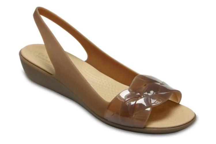 Сандалии женские Crocs 204774-81D коричневые, 37-38 EU