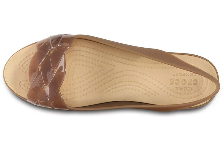 Сандалии женские Crocs 204774-81D коричневые, 37-38 EU