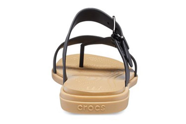 Слайды женские Crocs 206108-00W, черно-коричневые, 34-35 EU
