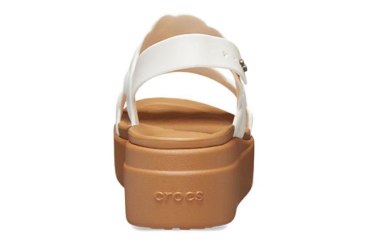 Тапочки женские Crocs Brooklyn Woven Wedge белые, 36-37 EU