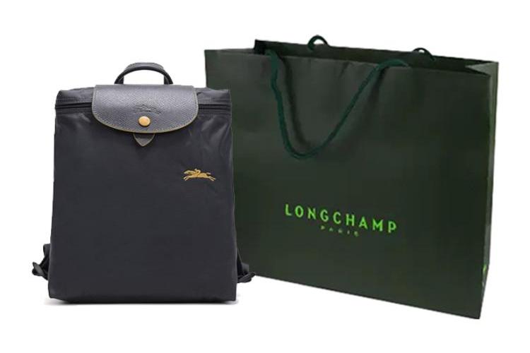 Сумка-рюкзак женский LONGCHAMP Le Pliage Club серый металлик
