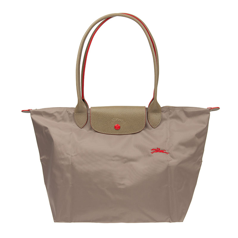 Сумка женская LONGCHAMP Le Pliage Club Dumpling Bag светло-коричневая, молочно-чайная