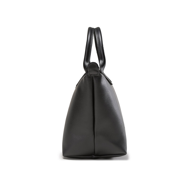 Сумка женская LONGCHAMP Le Pliage Cow Leather Canvas черная, маленькая