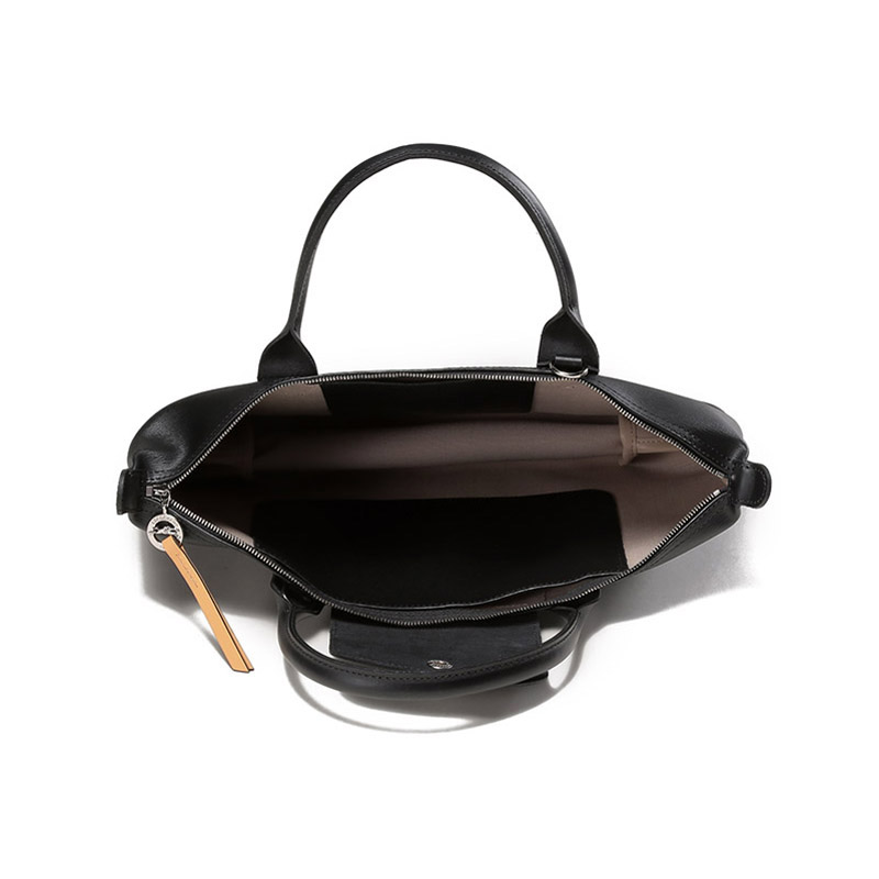 Сумка женская LONGCHAMP Le Pliage Cow Leather Canvas черная, маленькая