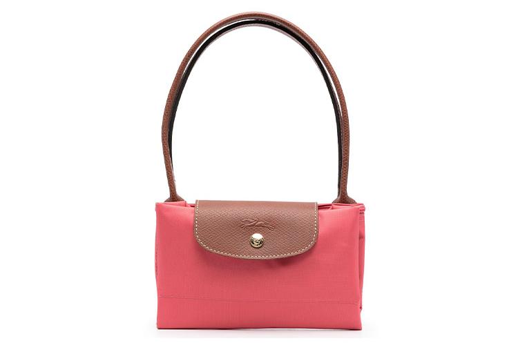 Плечевая сумка женская LONGCHAMP Le Pliage кораллово-красная