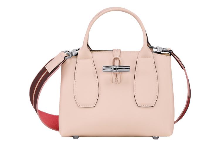 Сумка женская LONGCHAMP Roseau Calfskin Small Size светло-розовая