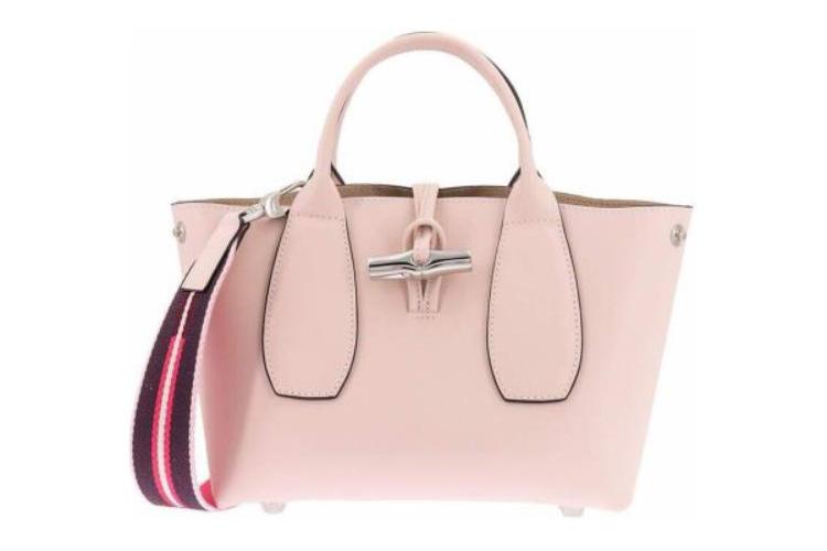 Сумка женская LONGCHAMP Roseau Calfskin Small Size светло-розовая