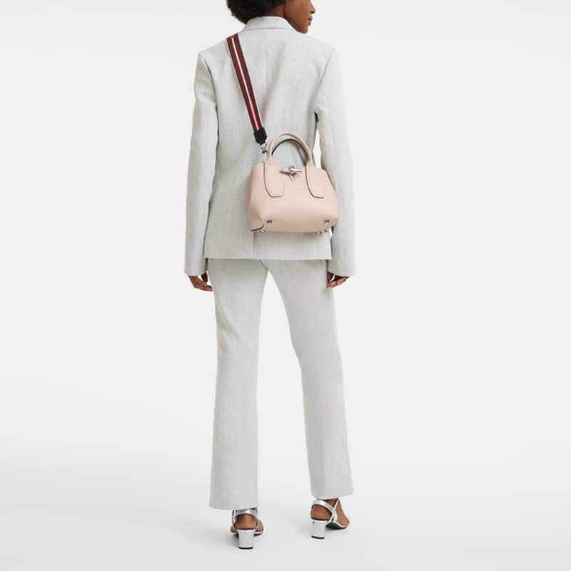 Сумка женская LONGCHAMP Roseau Calfskin Small Size светло-розовая