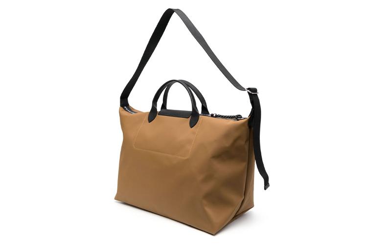 Дорожная сумка женская LONGCHAMP Le Pliage Energy Canvas With Leather табачного цвета