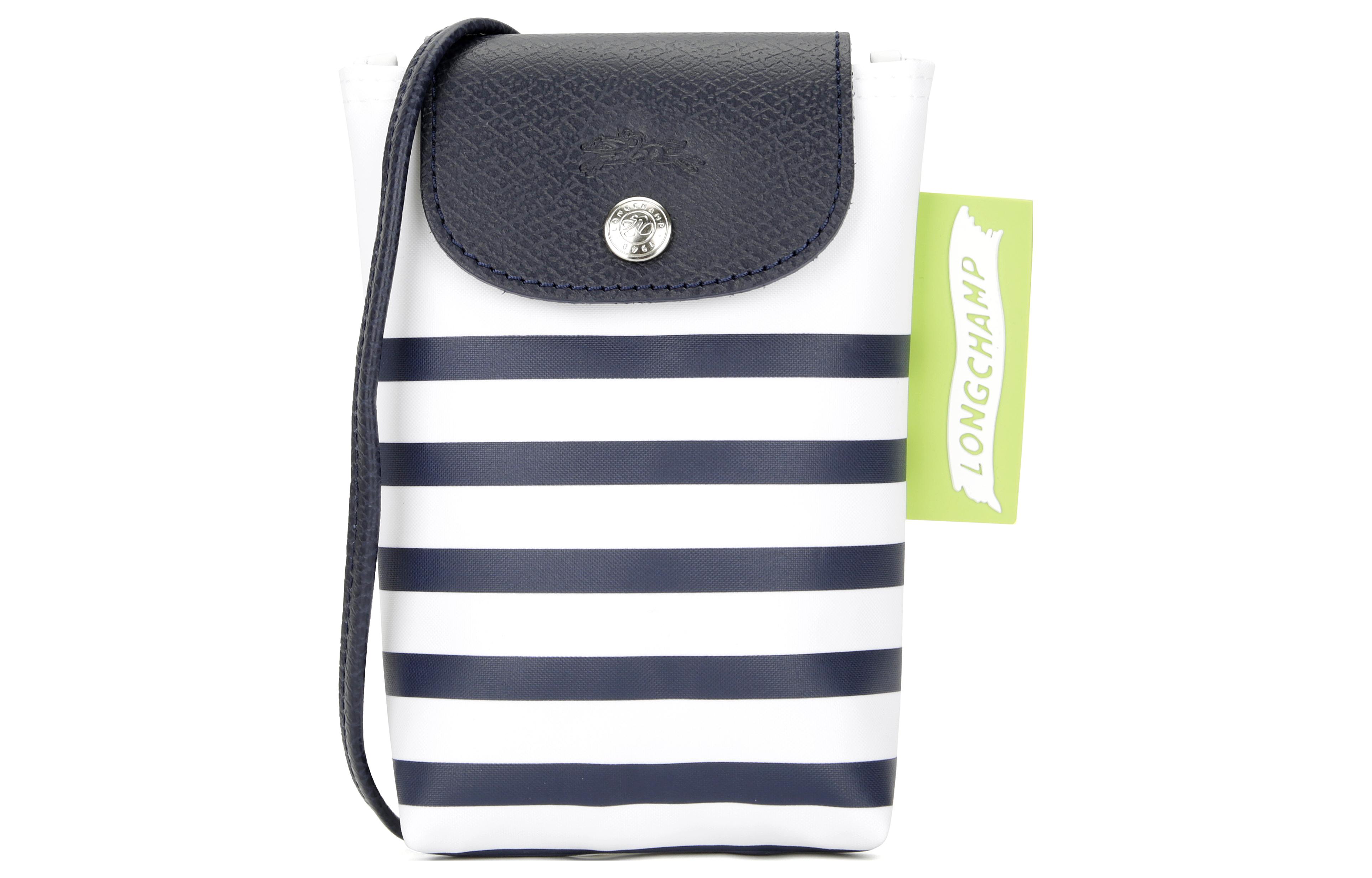 Сумка женская LONGCHAMP Le Pliage Mini синяя/белая, Mini EU