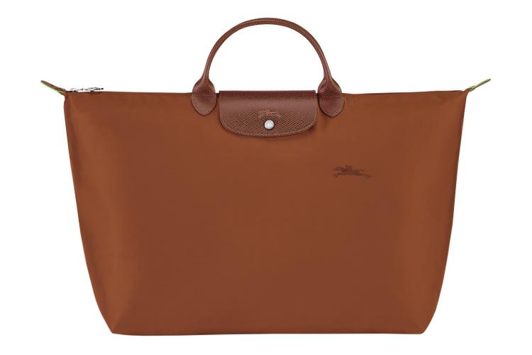 Сумка женская LONGCHAMP Le Pliage Cuir коричневая большого размера