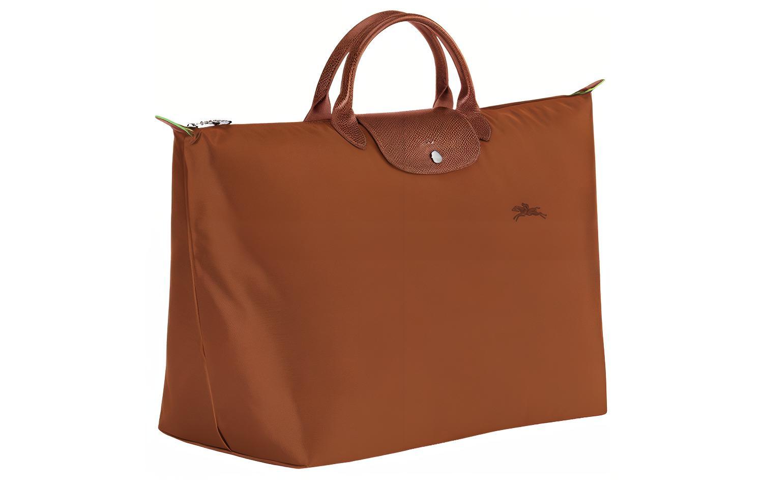 Сумка женская LONGCHAMP Le Pliage Cuir коричневая большого размера