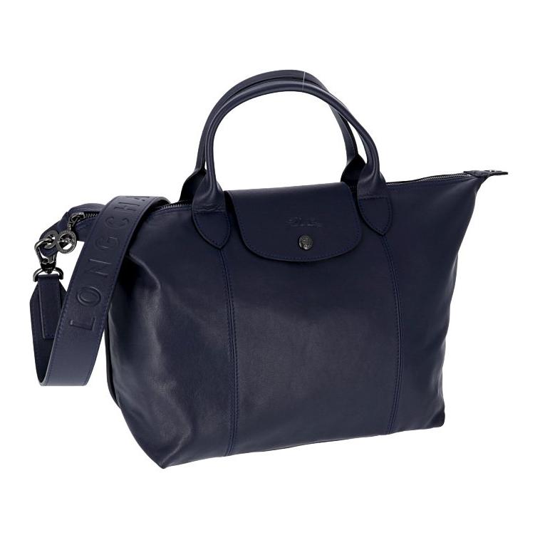 Сумка женская LONGCHAMP Le Pliage Cuir Dumpling Bag морской синий