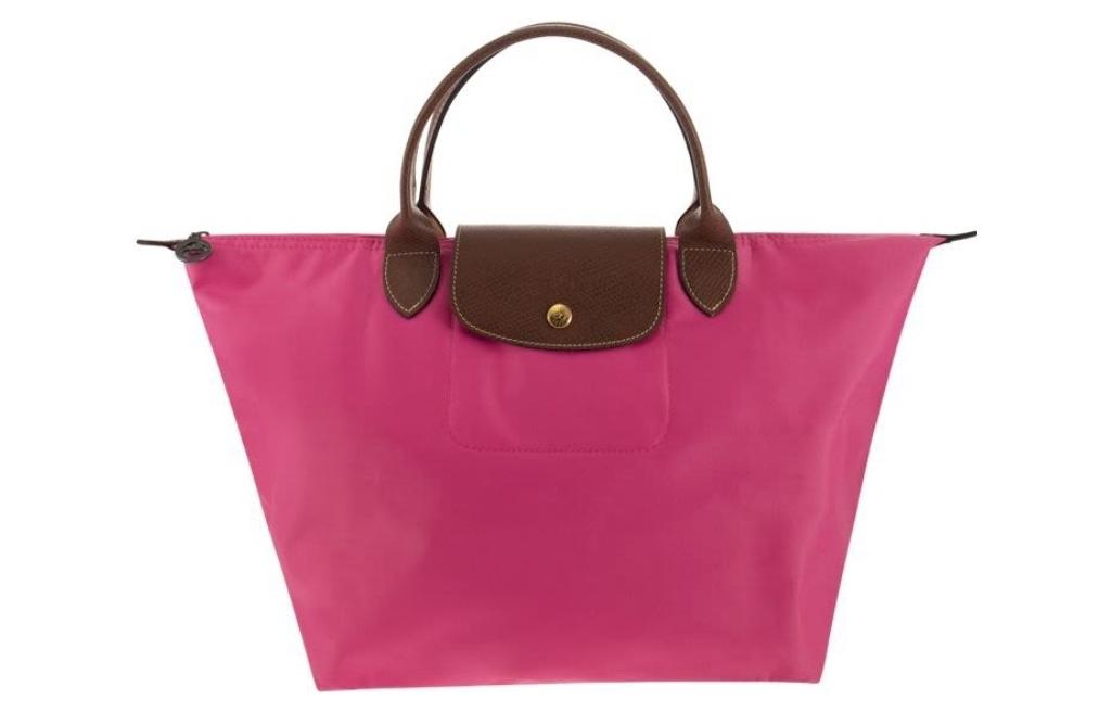 Сумка женская LONGCHAMP Le Pliage Dumpling Bag, розовая среднего размера