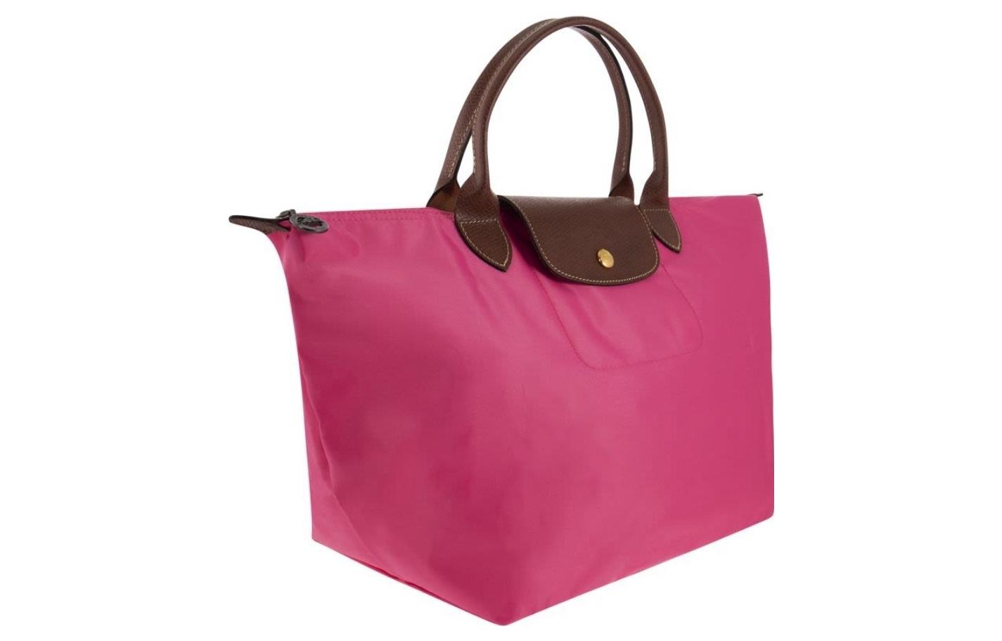 Сумка женская LONGCHAMP Le Pliage Dumpling Bag, розовая среднего размера