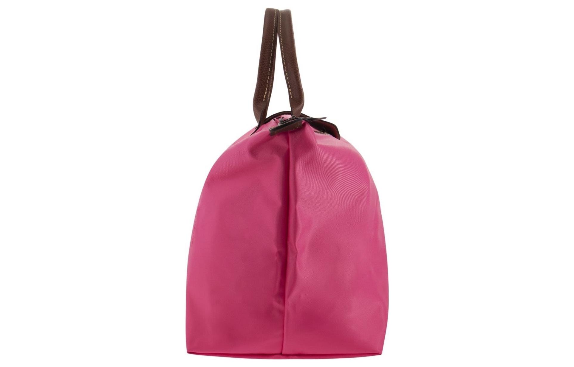 Сумка женская LONGCHAMP Le Pliage Dumpling Bag, розовая среднего размера