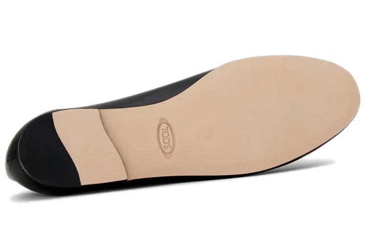 Лоферы женские TOD'S Kate Logo Plaque коричневые-черные, 40 EU