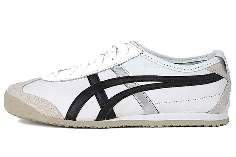 Кроссовки унисекс Onitsuka Tiger MEXICO 66 белые серебристые черные, 38 EU