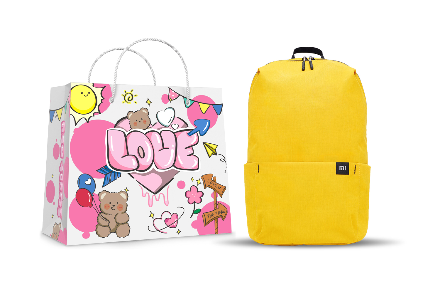 Yellow (Pink LOVE Shopping Bag)