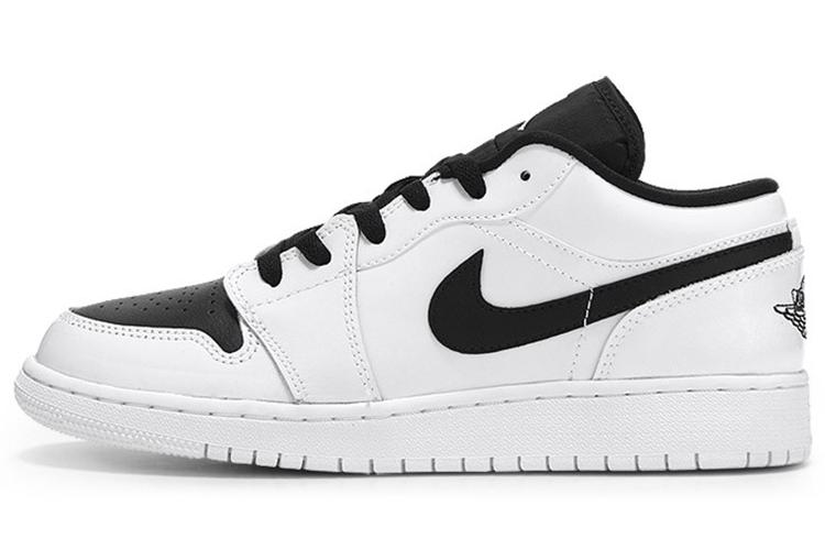 Кеды женские Jordan 1 Retro Low GS белые, черные, 40 EU