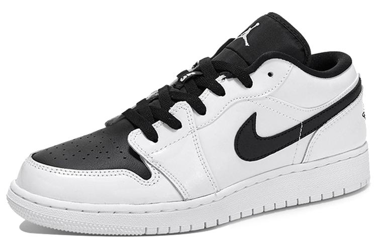 Кеды женские Jordan 1 Retro Low GS белые, черные, 40 EU